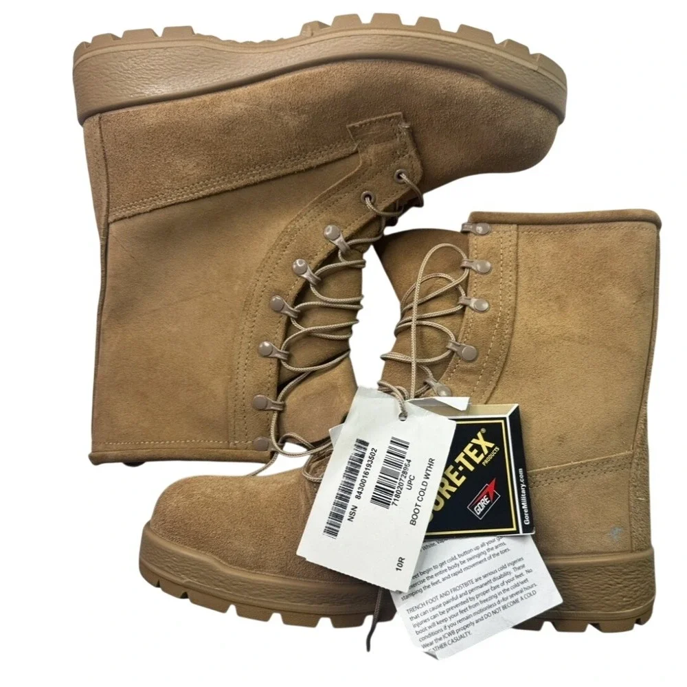 Altama 11461B Mens Gore-Tex Weather Combat Boots Tan Suede 10R NSN 8430016193502